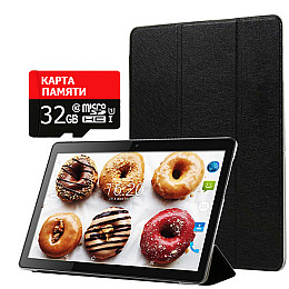 Планшет - телефон Hoozo X1001 Full HD 32Gb LTE Jet Black + Чехол-книжка + Карта памяти 32GB