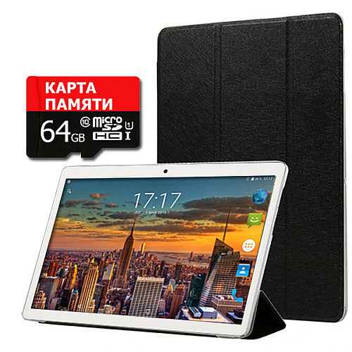 Планшет - телефон Hoozo X1001 Full HD 32Gb LTE Silver + Чехол-книжка + Карта памяти 64GB