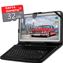 Планшет - телефон Hoozo X1001 Full HD 32Gb LTE Silver+ Чехол-клавиатура + Карта памяти 32GB