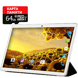 Планшет Hoozo MT232 Silver + Чехол-книжка + Карта памяти 64GB