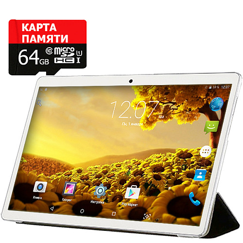 Планшет Hoozo MT232 Silver + Чехол-книжка + Карта пам'яті 64GB