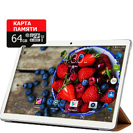 Планшет Hoozo MT232 Pink + Чехол-книжка + Карта памяти 64GB
