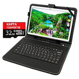 Планшет - телефон Hoozo MT232 Pink + Чехол-клавиатура + Карта памяти 32GB