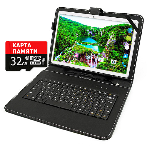 Планшет - телефон Hoozo MT232 Pink + Чехол-клавиатура + Карта памяти 32GB
