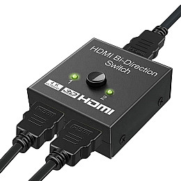 HDMI розгалужувач перемикач двонаправлений Bi-Direction Switch на 2 порти | спліттер + комутатор 2 в 1