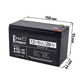 Акумулятор Full Energy FEP-129 12V 9AH