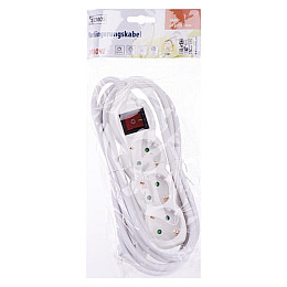 Фільтр живлення Emos (P1323R) з вимикачем 3 розетки 1.5мм 3м Білий