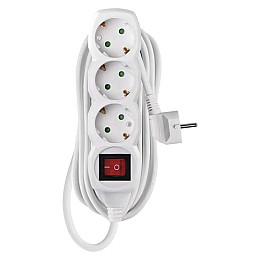 Фільтр живлення Emos (P1325R) з вимикачем 3 розетки 1.5мм 5м White