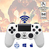 Бездротовий геймпад Play Station Dualshock 4 Wireless Bluetooth джойстик для приставки PS4 White Білий