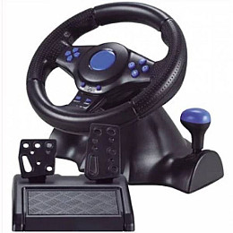 Игровой руль PXN Vibration Steering  с педалями и коробкой передач для PC/PS3/PS2 3в1+VR Box 2.0