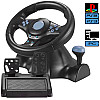 Игровой руль PXN Vibration Steering с педалями и коробкой передач для PC/PS3/PS2 3в1+VR Box 2.0