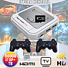 Игровая приставка Sensory S905FX PRO с двумя беспроводными геймпадами и картой памяти 256Гб Android 4К 60Гц с эмулятором PSP PS1 и Онлайн телевидением