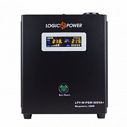 Источник безперебійного живлення Logicpower LPY-W-PSW-500 ВА / 350 Вт лінійно-інтерактивний з правильною синусоїдою