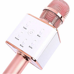 Беспроводной микрофон караоке Maxland Q7 розовое золото