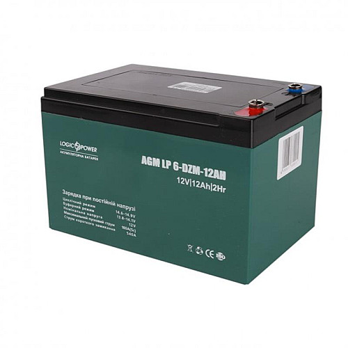 Аккумуляторная батарея LogicPower LP 12V 12AH (6-DZM-12) AGM