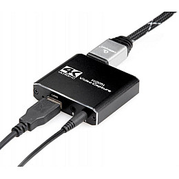Адаптер Cablexpert HDMI USB+3.5 мм F/F Чорний (UHG-4K2-01)