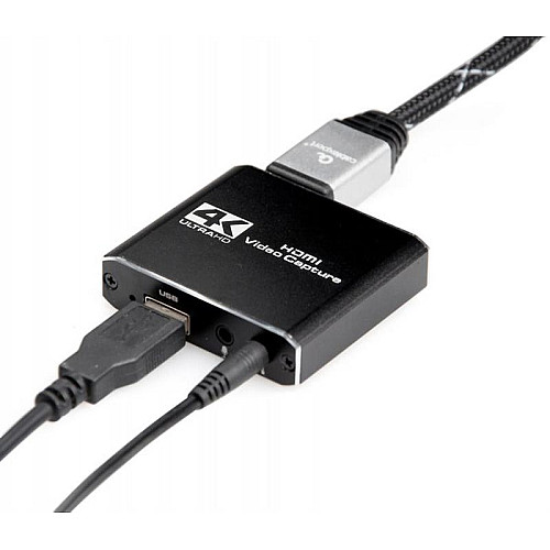 Адаптер Cablexpert HDMI USB+3.5 мм F/F Чорний (UHG-4K2-01)