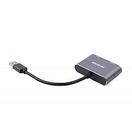 Адаптер-переходник Maxxter USB HDMI+VGA M/F Grey (V-AM-HDMI-VGA)