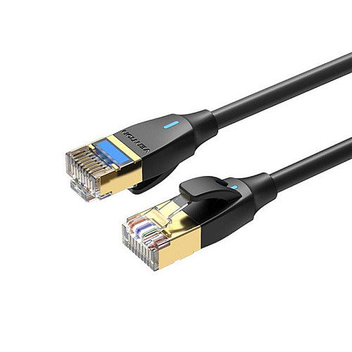 Патч-корд Vention CAT 8 SFTP Ethernet Slim Type 1.5 м Black IKIBG
