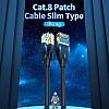 Патч-корд Vention CAT 8 SFTP Ethernet Slim Type 1.5 м Black IKIBG