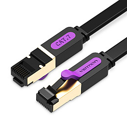 Патч-корд Vention CAT7 SSTP Ethernet 8 м Black ICABK