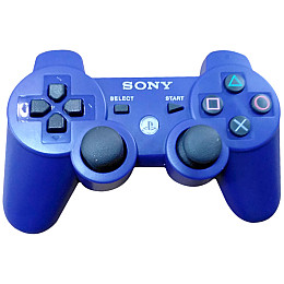 Ігровий бездротовий геймпад DualShock PS3 акумуляторний джойстик з функцією вібрації для PlayStation 3 Синій