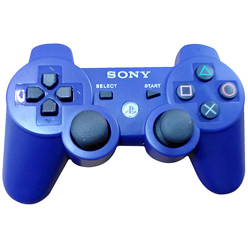 Ігровий бездротовий геймпад DualShock PS3 акумуляторний джойстик з функцією вібрації для PlayStation 3 Синій