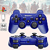 Ігровий бездротовий геймпад DualShock PS3 акумуляторний джойстик з функцією вібрації для PlayStation 3 Синій
