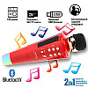 Бездротовий караоке мікрофон Bluetooth колонка 2в1 WSTER WS2711 USB AUX Червоний