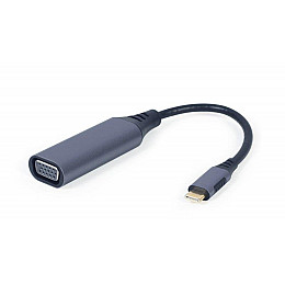 Адаптер Cablexpert VGA USB Type-C F/M 0.15 м Black (A-USB3C-VGA-01)