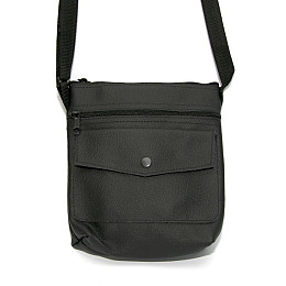 Сумка Кожаная Gofin Черная На Плечо Smk-20002