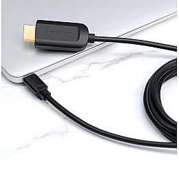 Адаптер-кабель Vention Type-C/HDMI M/M 2 м Black CGUBH
