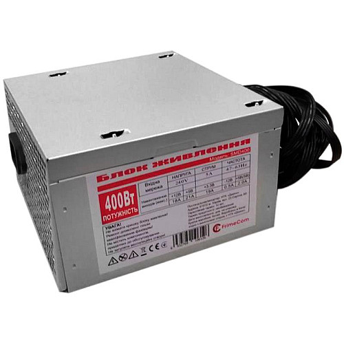 Блок питания FrimeCom SMD400L 400W, 12Fun, без кабеля питания