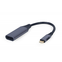 Адаптер Cablexpert DisplayPort USB Type-C F/M 0.15 м Black (A-USB3C-DPF-01)