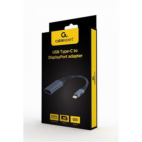 Адаптер Cablexpert DisplayPort USB Type-C F/M 0.15 м Black (A-USB3C-DPF-01)