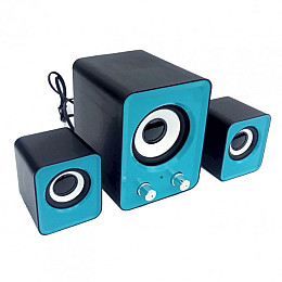 Компьютерные колонки RIAS FT-202 2.1 9W Blue (3_00454)