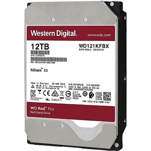 Накопитель HDD SATA 12.0TB WD Red Pro NAS 7200rpm 256MB (WD121KFBX)