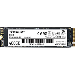 Накопитель SSD 480GB Patriot P310 M.2 2280 PCIe NVMe 4.0 x4 TLC (P310P480GM28)