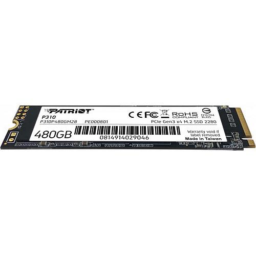Накопитель SSD 480GB Patriot P310 M.2 2280 PCIe NVMe 4.0 x4 TLC (P310P480GM28)