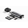 Кардрідер 2-в-1 TF/SD Ugreen CM185 50706 USB A & USB-C Сірий
