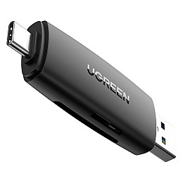 Кардридер Ugreen 2-в-1 TF/SD CM304 80191 USB A & USB-C Черный