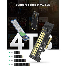 Адаптер Ugreen CM302 для установки SSD M.2 NVMe в слот PCI-E 3.0 x4 (70503)