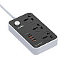 Удлинитель с USB 3 розетки LDNIO SC3412 3A 38W 2 м черный