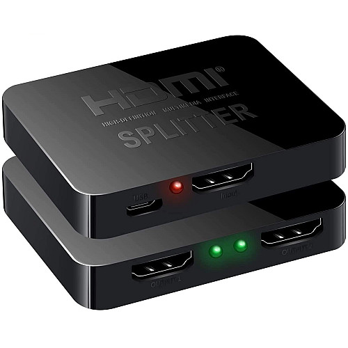Двухпортовый активный видеоразветвитель Addap HVS-07 4К HDMI сплиттер на 2 выхода