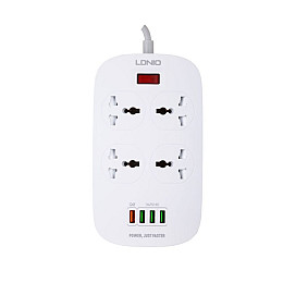 Сетевой фильтр-удлинитель Ldnio SC4407 на 4 розетки 4USB 2 м White