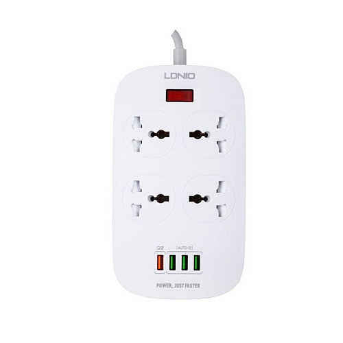 Сетевой фильтр-удлинитель Ldnio SC4407 на 4 розетки 4USB 2 м White