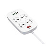 Сетевой фильтр-удлинитель Ldnio SC4407 на 4 розетки 4USB 2 м White
