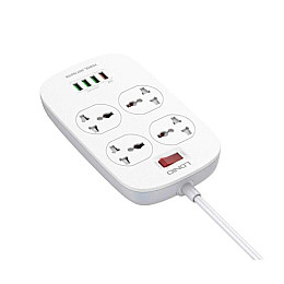 Сетевой фильтр-удлинитель Ldnio SC4407 на 4 розетки 4USB 2 м White