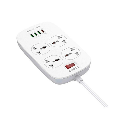 Сетевой фильтр-удлинитель Ldnio SC4407 на 4 розетки 4USB 2 м White