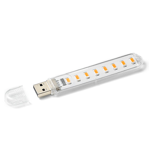 Лампа світлодіодна USB Lesko H1926-8 LED для повербанка